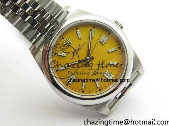 MiroTime 0429 BestValue Oyster Perpetual 41mm 124300 BP Maker Best Edition Yellow Dial on SS Jubilee Bracelet A 2642